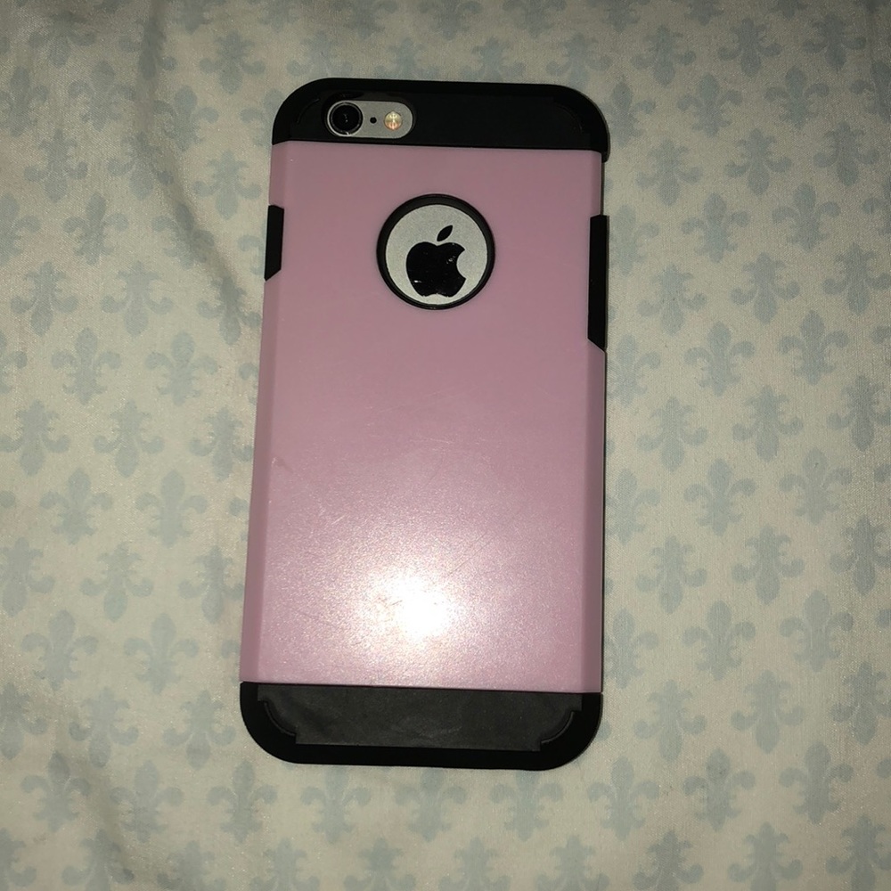 iPhone 6/6s baby pink and black phone case